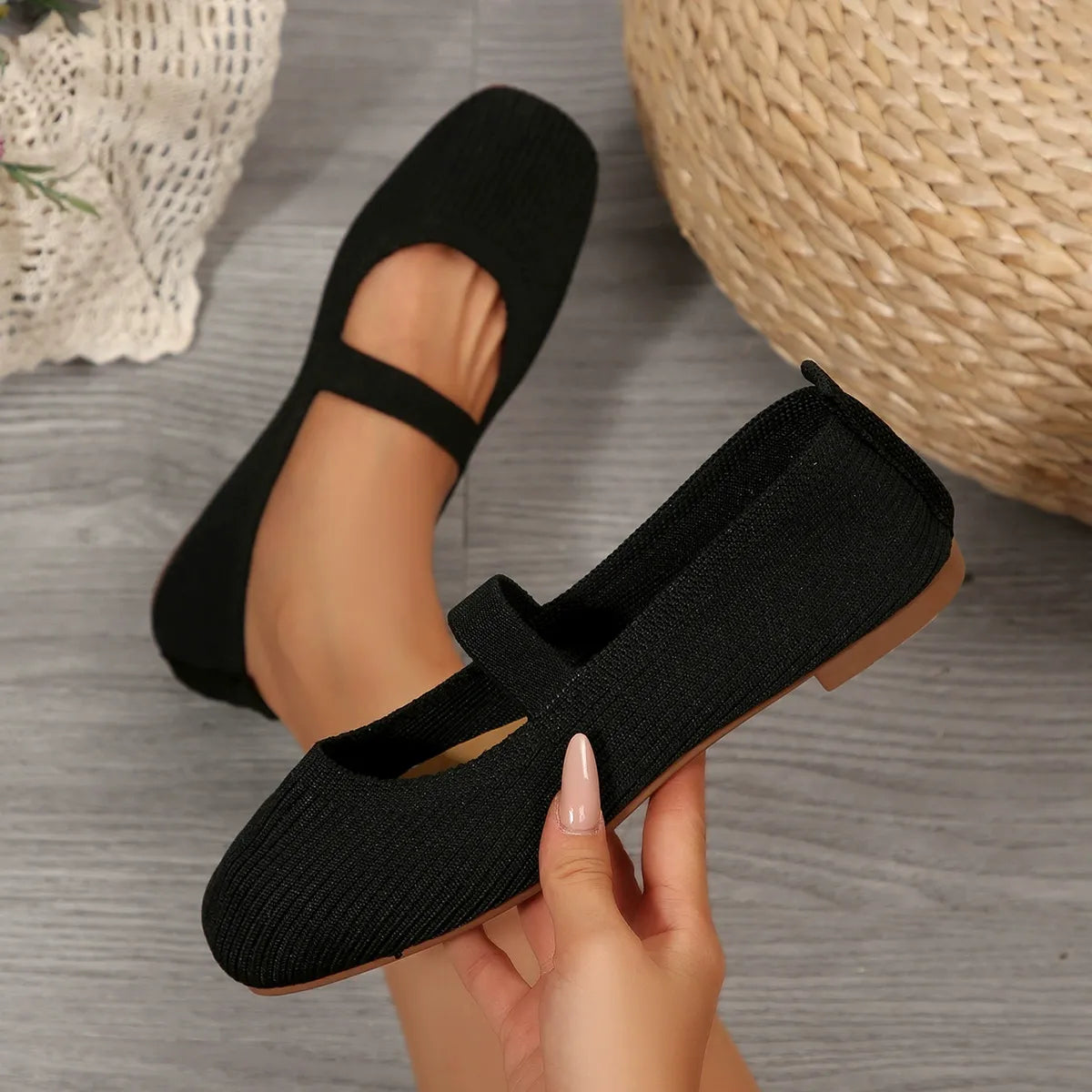 🌸 Damskie wiosenne loafersy w dużych rozmiarach – przewiewna siateczka, wsuwane, jednokolorowe