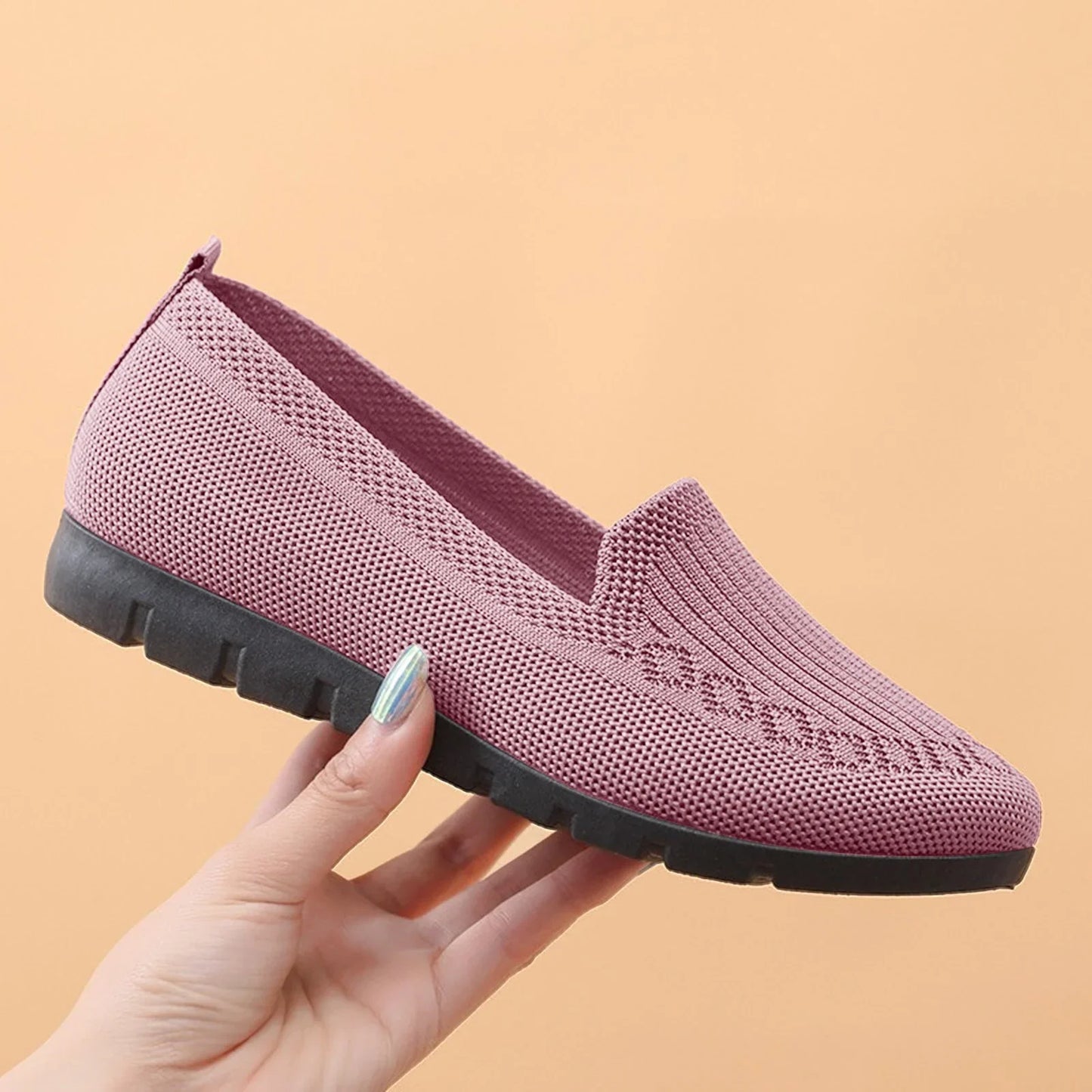 Lekkie wsuwane oddychające buty ortopedyczne z dzianiny z podparciem łuku | rozmiary 35–47 | komfort dla seniorów przez cały dzień 🔥