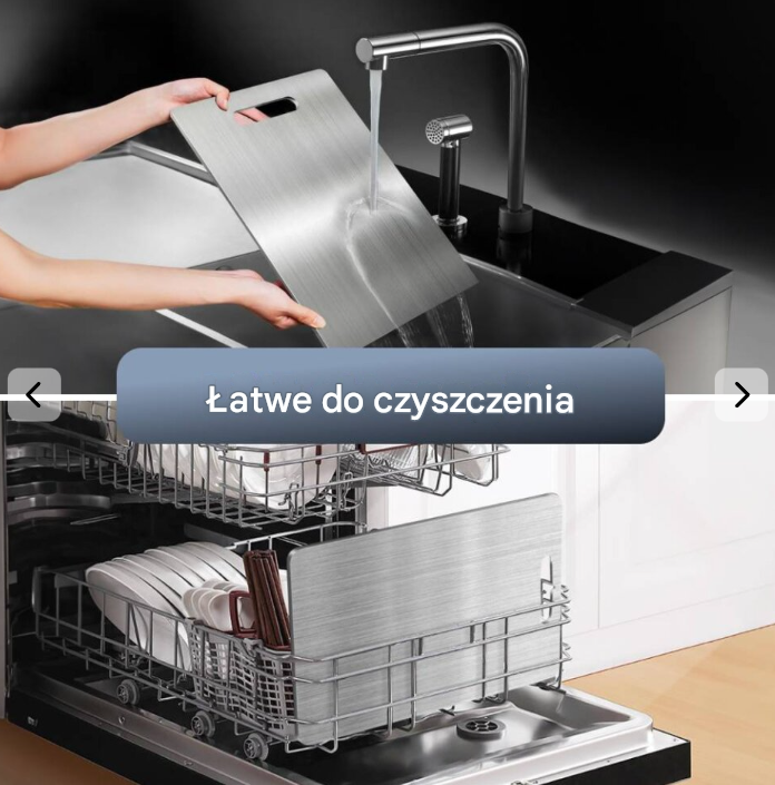 100% tytanowa deska do krojenia: bez mikroplastików, bakterii i tępych noży.