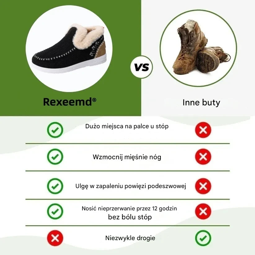 Wysokiej jakości damskie buty z kaszmiru, komfortowe, antypoślizgowe, z wsparciem łuku stopy! 🔥70% zniżki dziś – nie przegap!