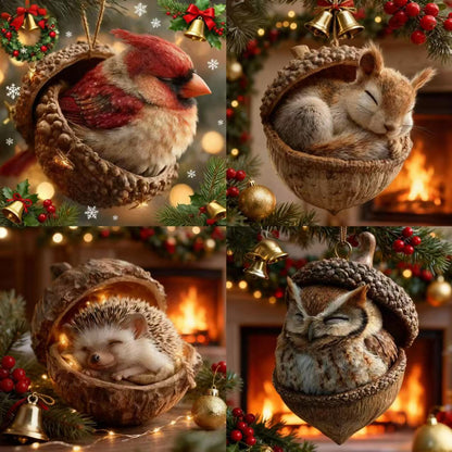 🎁❤️Leśne zwierzątka – ozdoby z żołędzi na przytulne leśne Święta