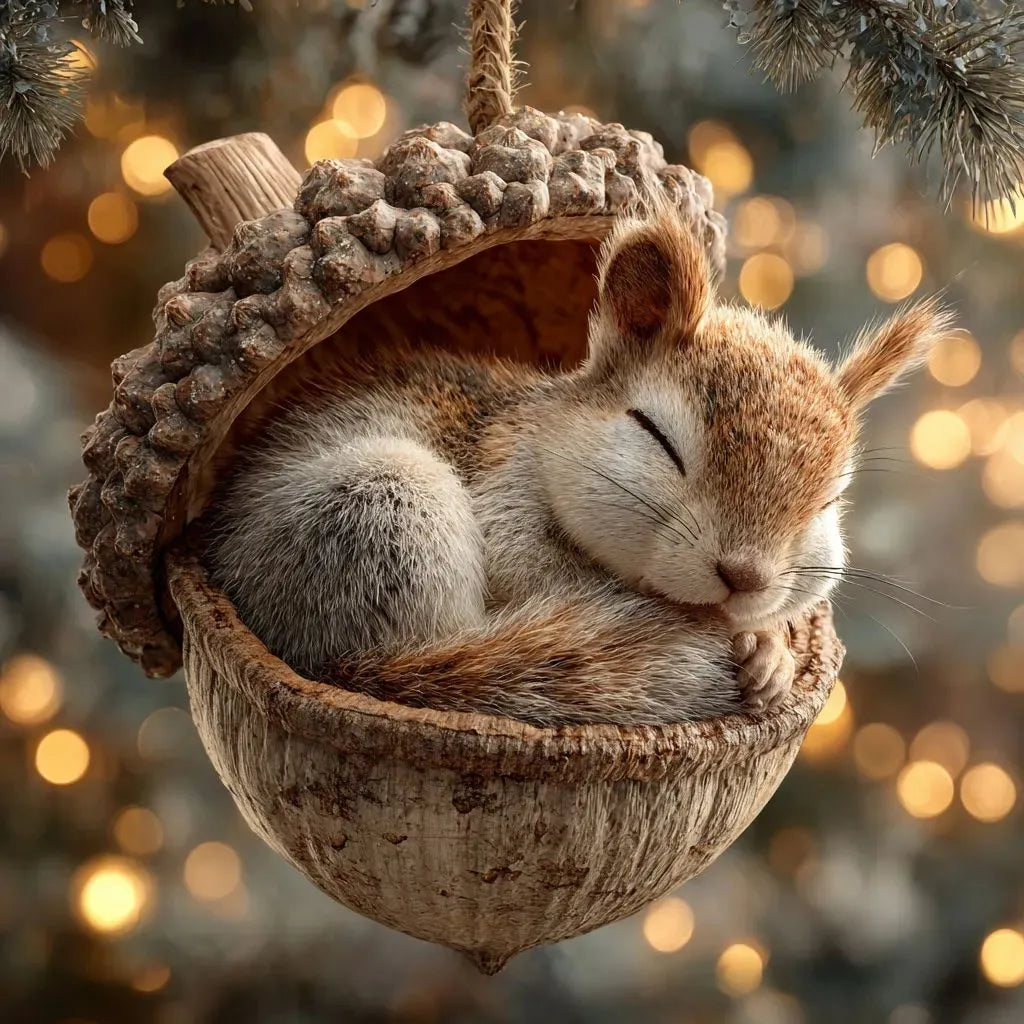 🎁❤️Leśne zwierzątka – ozdoby z żołędzi na przytulne leśne Święta