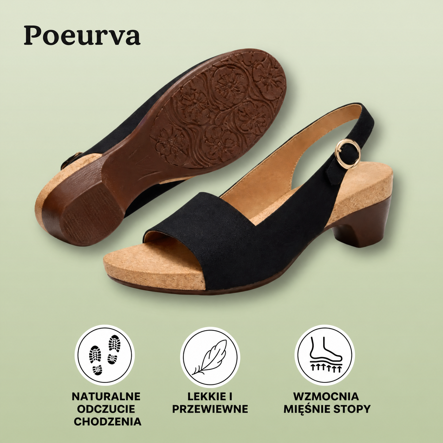 [🎉Ekskluzywna oferta dla członków]Poeurva wygodne sandały z antypoślizgową podeszwą – maksymalny komfort · oryginalny model
