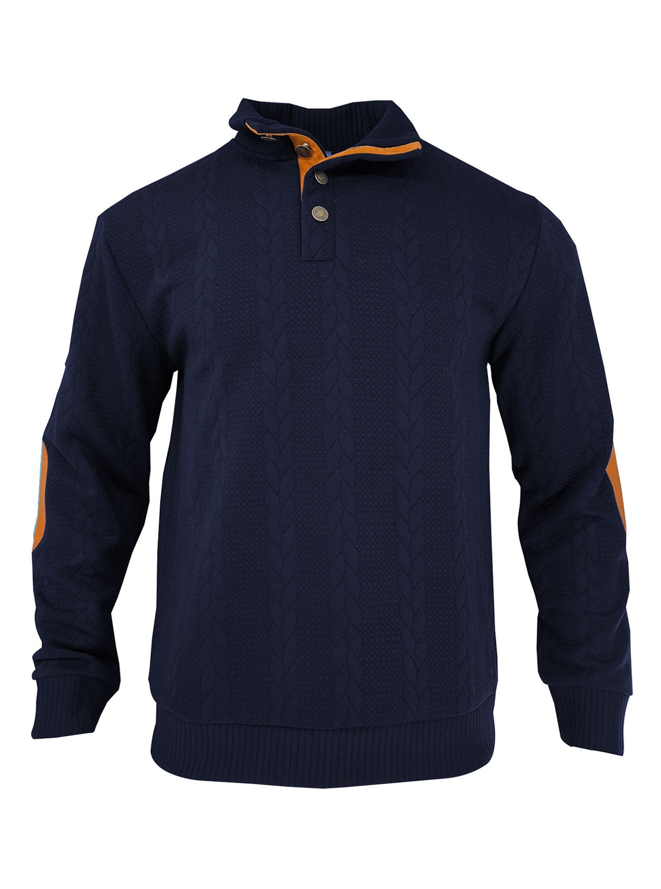 🔥 Luksusowy męski sweter z dzianiny z kołnierzykiem Henley i eleganckim haftem – wygodny styl na co dzień