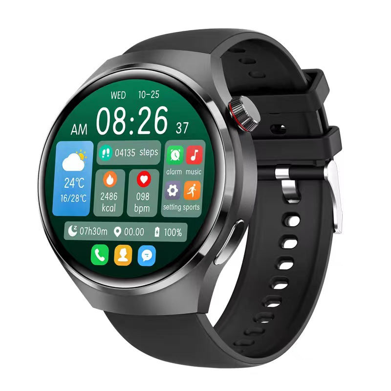 Smartwatch Bluetooth do kontroli zdrowia – monitorowanie poziomu cukru we krwi, snu, aktywności sportowej oraz wodoodporny okrągły design