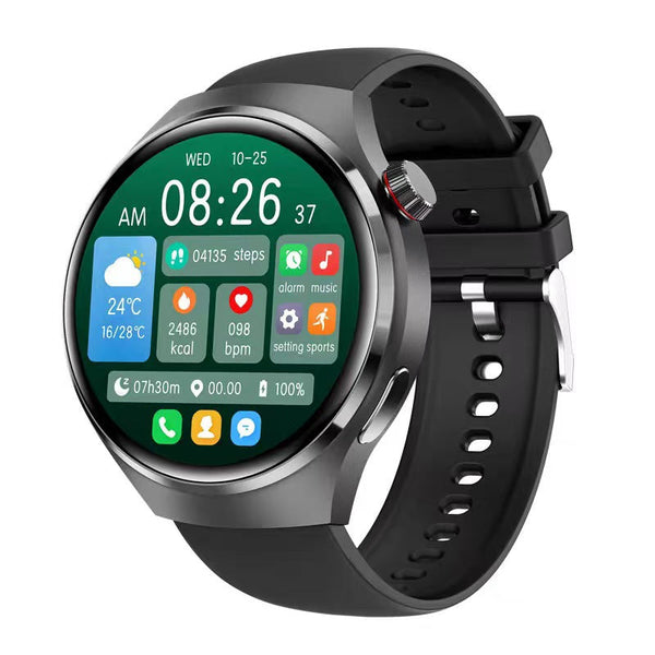 Smartwatch Bluetooth do kontroli zdrowia – monitorowanie poziomu cukru we krwi, snu, aktywności sportowej oraz wodoodporny okrągły design