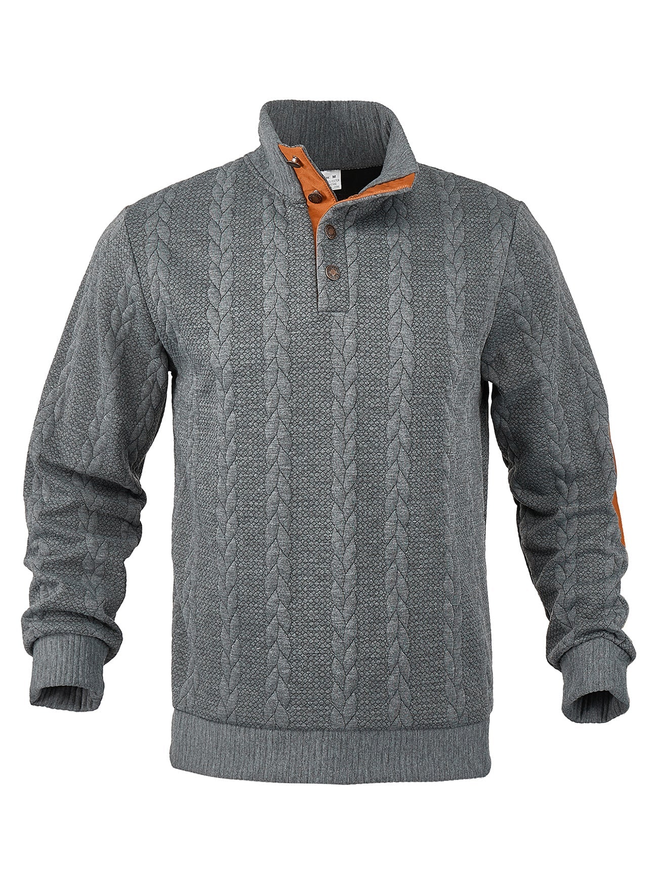 🔥 Luksusowy męski sweter z dzianiny z kołnierzykiem Henley i eleganckim haftem – wygodny styl na co dzień