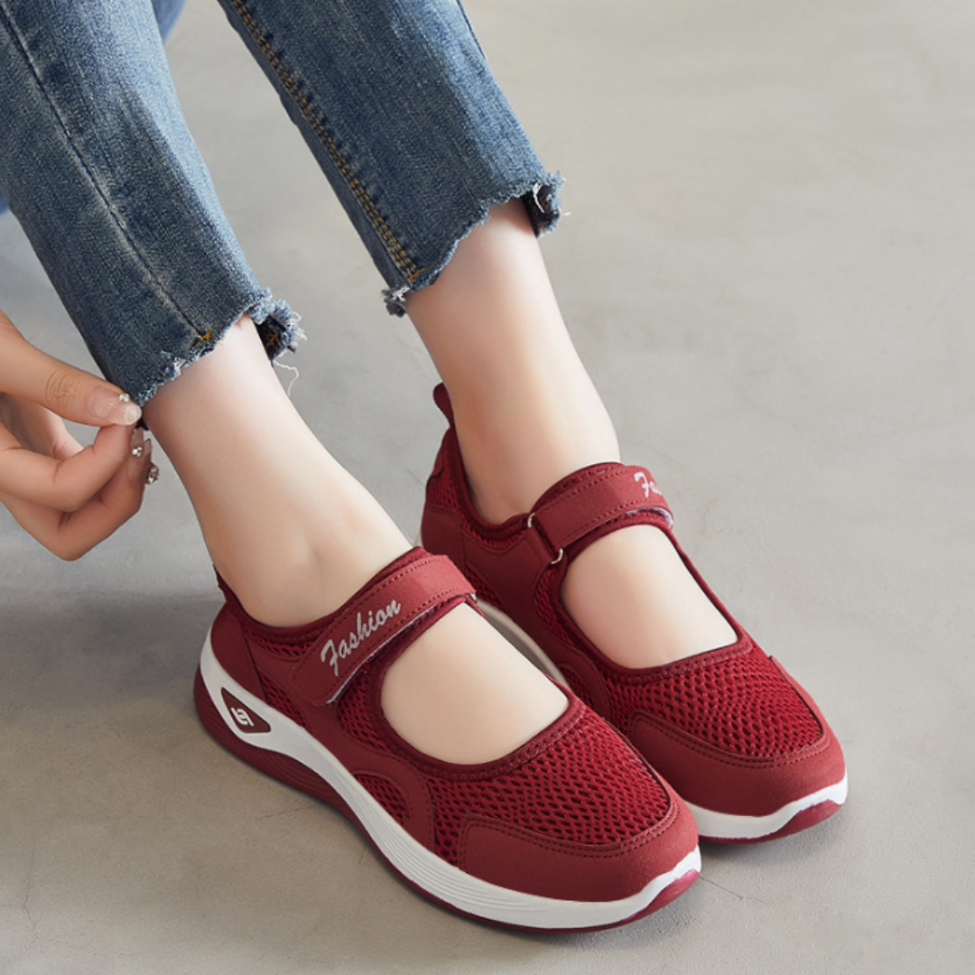 [🎉 Ekskluzywne dla członków ]👟 Ortopedyczne buty z poduszką powietrzną – niski krój, zapięcie na rzep, lekka i oddychająca siateczkowa cholewka dla seniorów | Komfortowe, stabilne i bezbolesne chodzenie przez cały dzień