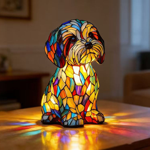 Przenieś blask sztuki do domu – Poeurva idealna 3D ręcznie wykonana kolorowa szklana lampka w kształcie szczeniaka!