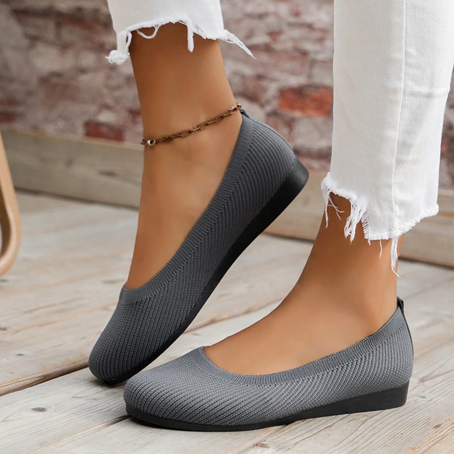 [🎉 Ekskluzywne dla członków ]Lekkie dzianinowe buty wsuwane – komfort na każdym kroku 🌸