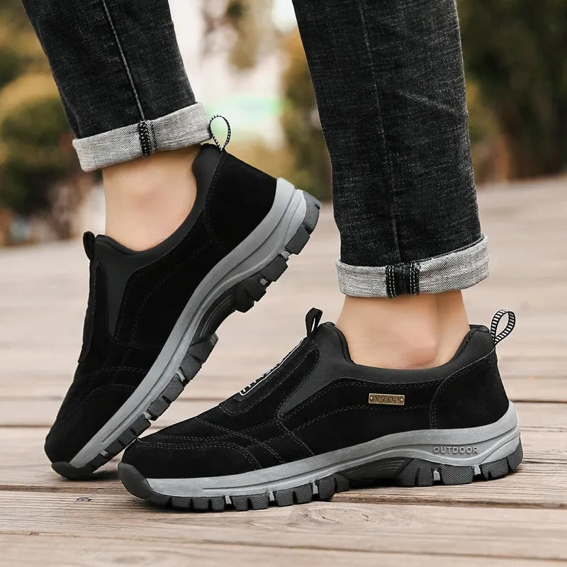 Outdoorowe buty ortopedyczne poprawiające równowagę oraz wspierające zdrowie kręgosłupa i stawów seniorów, odpowiednie dla kobiet i mężczyzn