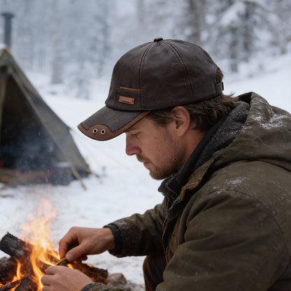 Elegancka i ciepła – skórzana czapka zimowa