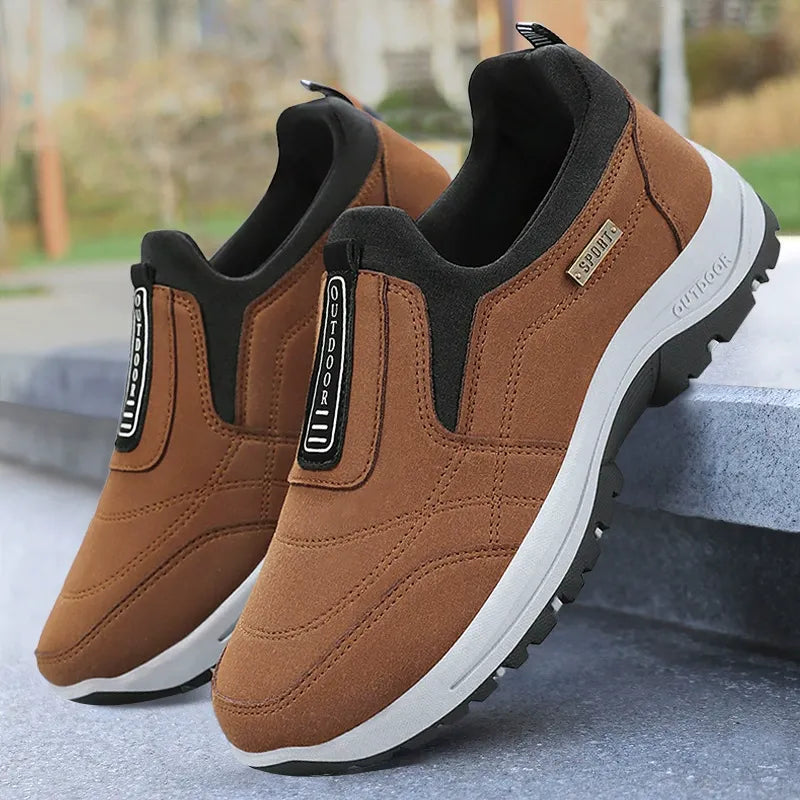 Outdoorowe buty ortopedyczne poprawiające równowagę oraz wspierające zdrowie kręgosłupa i stawów seniorów, odpowiednie dla kobiet i mężczyzn