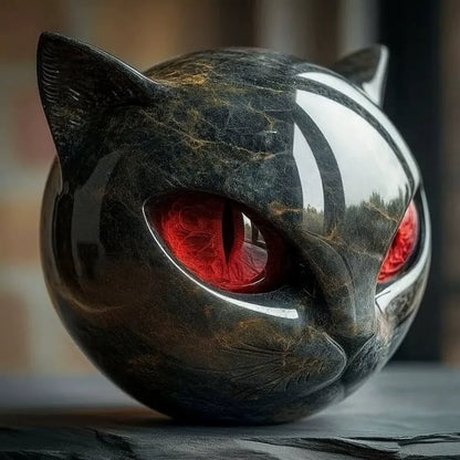 🖤 Czarna Rzeźba Kota, Która Przynosi Szczęście do Twojego Domu