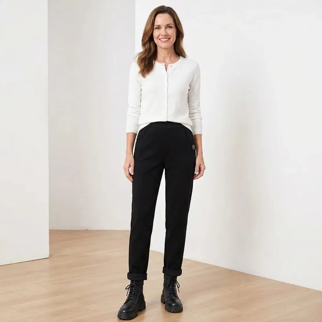 [🎉 Ekskluzywne dla członków ]Damskie termiczne spodnie dresowe z kieszeniami i wysokim stanem 👖 | Wiosenne, lekkie i wygodne 🌸