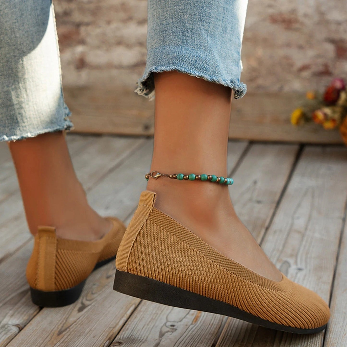 [🎉 Ekskluzywne dla członków ]Lekkie dzianinowe buty wsuwane – komfort na każdym kroku 🌸