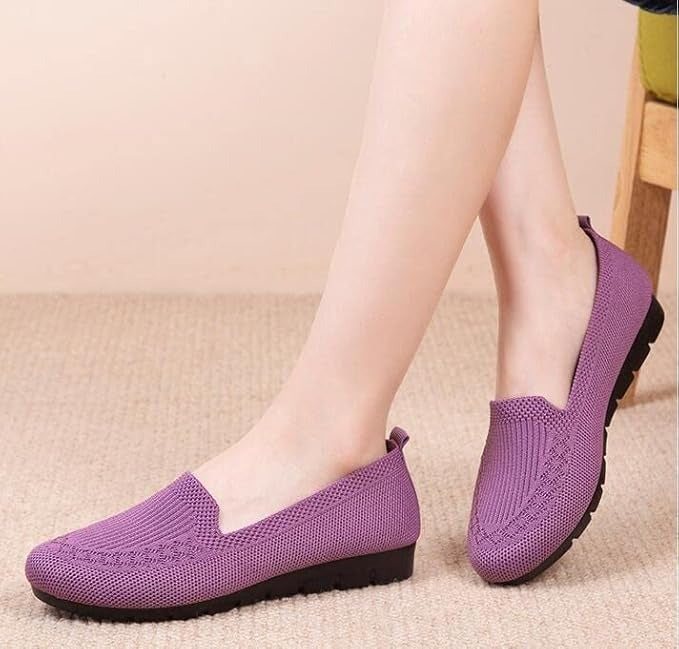 Lekkie wsuwane oddychające buty ortopedyczne z dzianiny z podparciem łuku | rozmiary 35–47 | komfort dla seniorów przez cały dzień 🔥