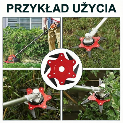 [🎉 Ekskluzywne dla członków ]Wzmocnione i trwałe uniwersalne 6-ostrzowe ostrze do kosiarki 🌿 mocne koszenie trawy i zarośli, ostre i wydajne 💪🔥