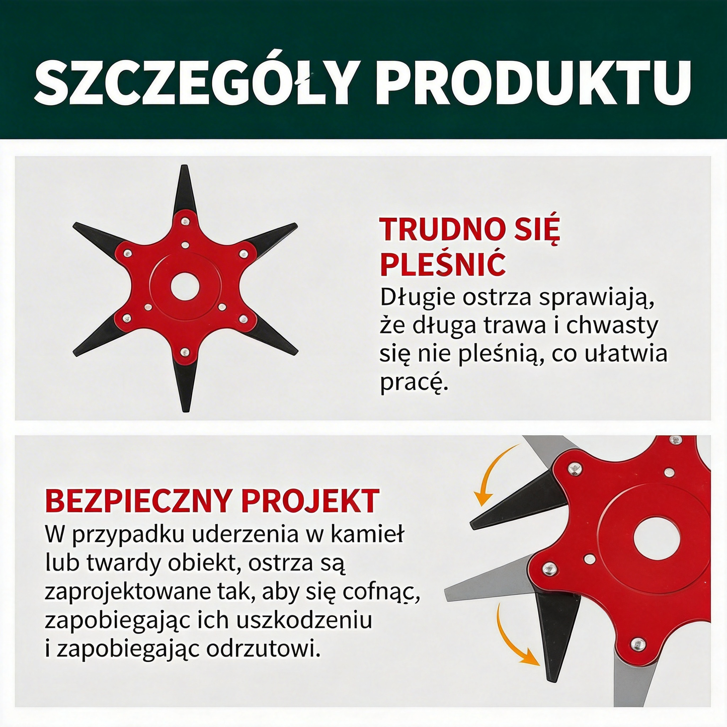 [🎉 Ekskluzywne dla członków ]Wzmocnione i trwałe uniwersalne 6-ostrzowe ostrze do kosiarki 🌿 mocne koszenie trawy i zarośli, ostre i wydajne 💪🔥