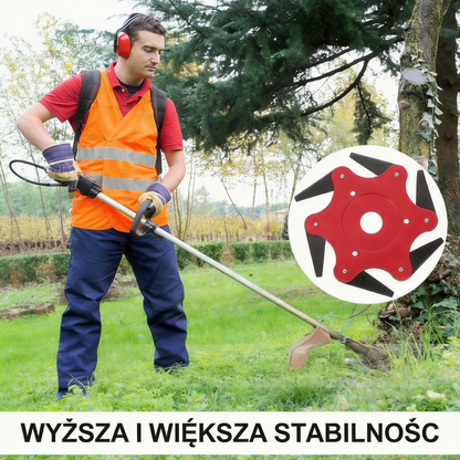 [🎉 Ekskluzywne dla członków ]Wzmocnione i trwałe uniwersalne 6-ostrzowe ostrze do kosiarki 🌿 mocne koszenie trawy i zarośli, ostre i wydajne 💪🔥