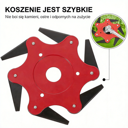 [🎉 Ekskluzywne dla członków ]Wzmocnione i trwałe uniwersalne 6-ostrzowe ostrze do kosiarki 🌿 mocne koszenie trawy i zarośli, ostre i wydajne 💪🔥