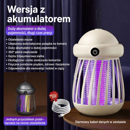 🌙 Letnia lampa UV na komary – cicha, zdrowa i skuteczna ochrona przez całą noc