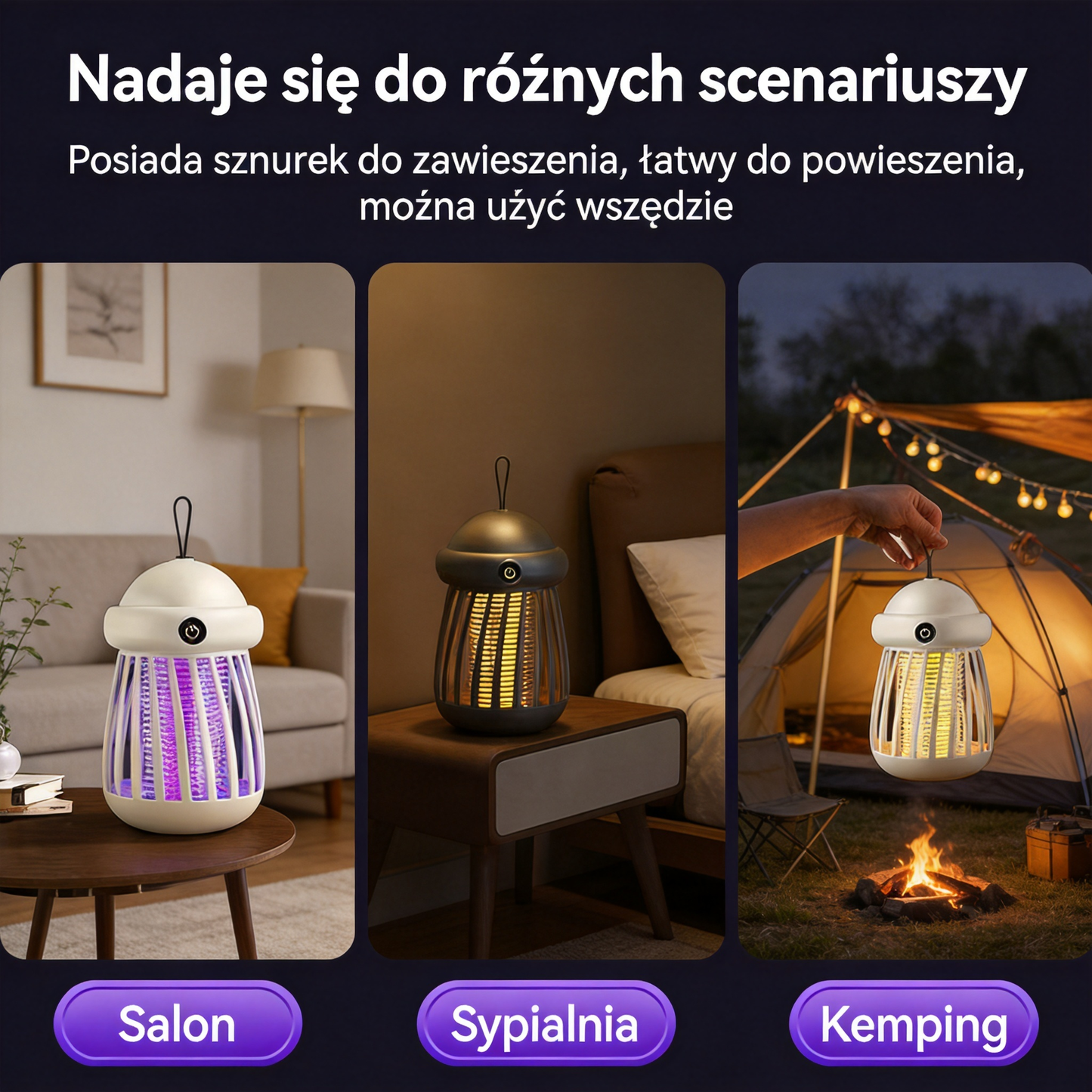 🌙 Letnia lampa UV na komary – cicha, zdrowa i skuteczna ochrona przez całą noc