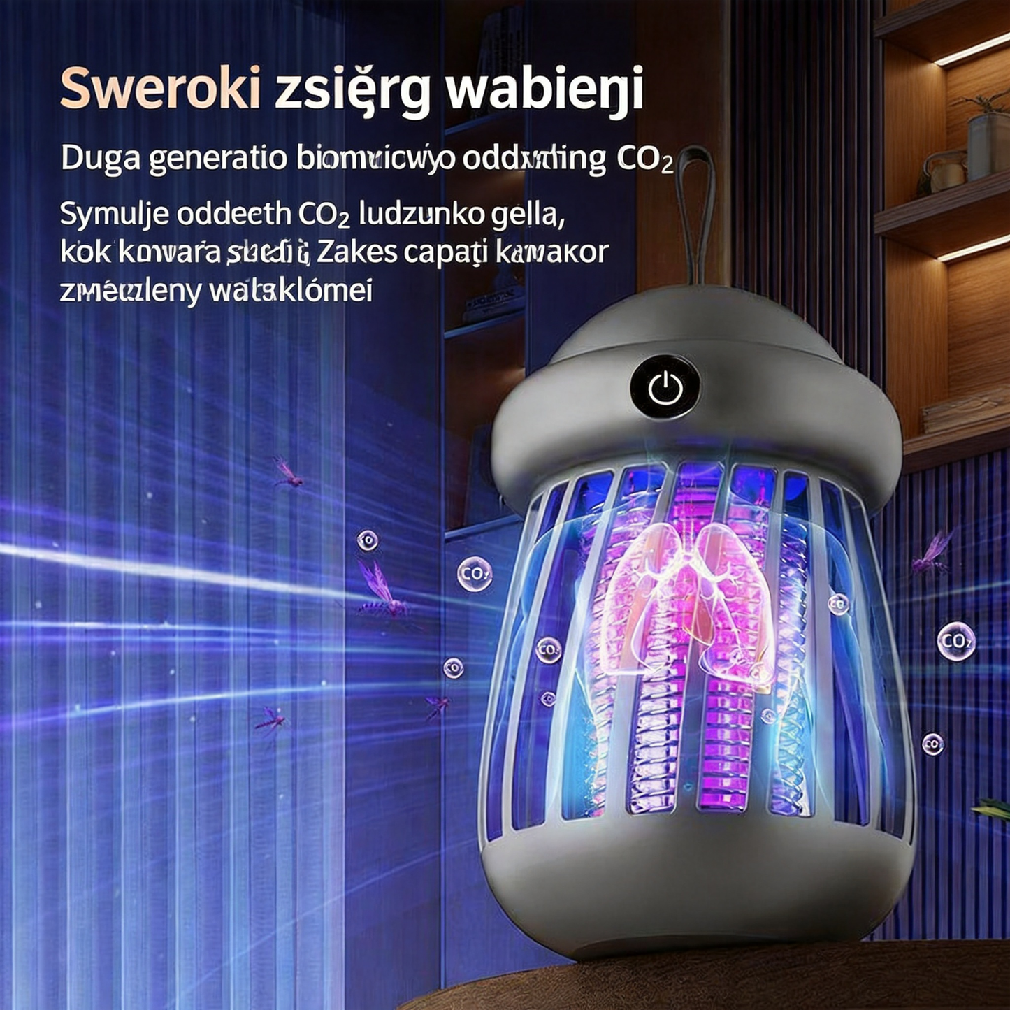 🌙 Letnia lampa UV na komary – cicha, zdrowa i skuteczna ochrona przez całą noc