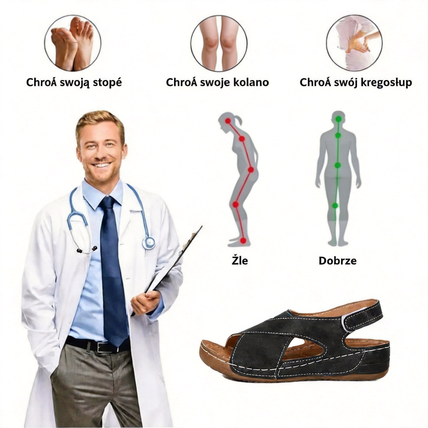 [🎉 Ekskluzywne dla członków ]Ergonomiczne sandały ortopedyczne – chodzenie bez bólu 👞 wygodniejszy spacer każdego dnia