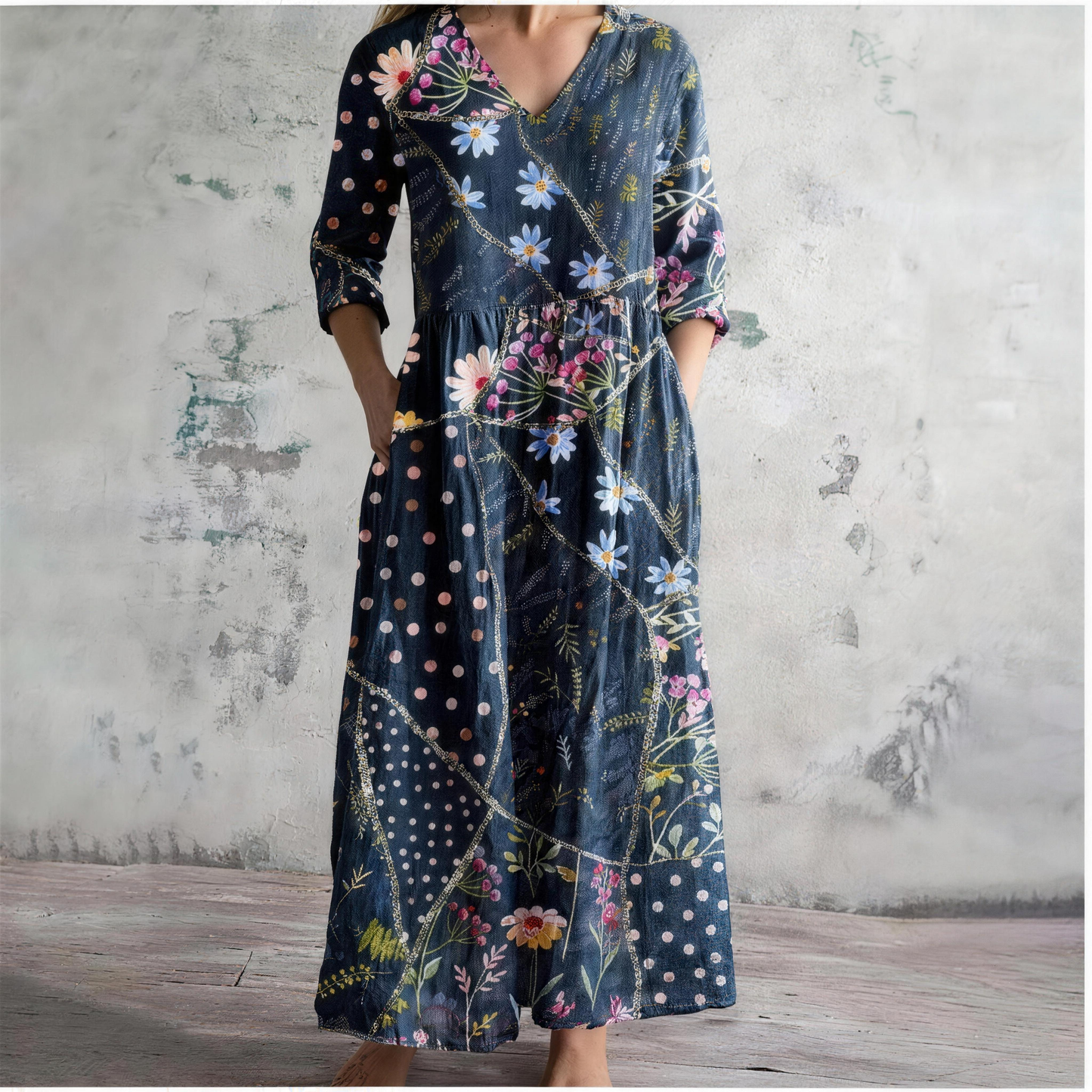 🎉 Ekskluzywna oferta dla członkiń 🔥 Letnia elegancka sukienka midi w kwiaty dla kobiet – lekka, kobieca i stylowa dla kobiet w średnim wieku