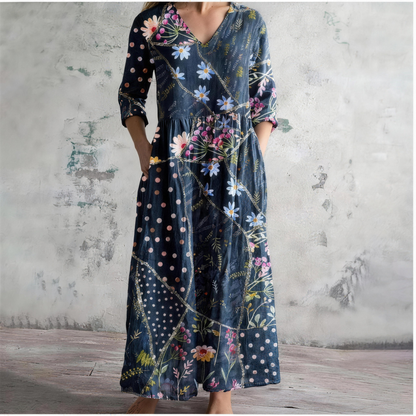 🎉 Ekskluzywna oferta dla członkiń 🔥 Letnia elegancka sukienka midi w kwiaty dla kobiet – lekka, kobieca i stylowa dla kobiet w średnim wieku