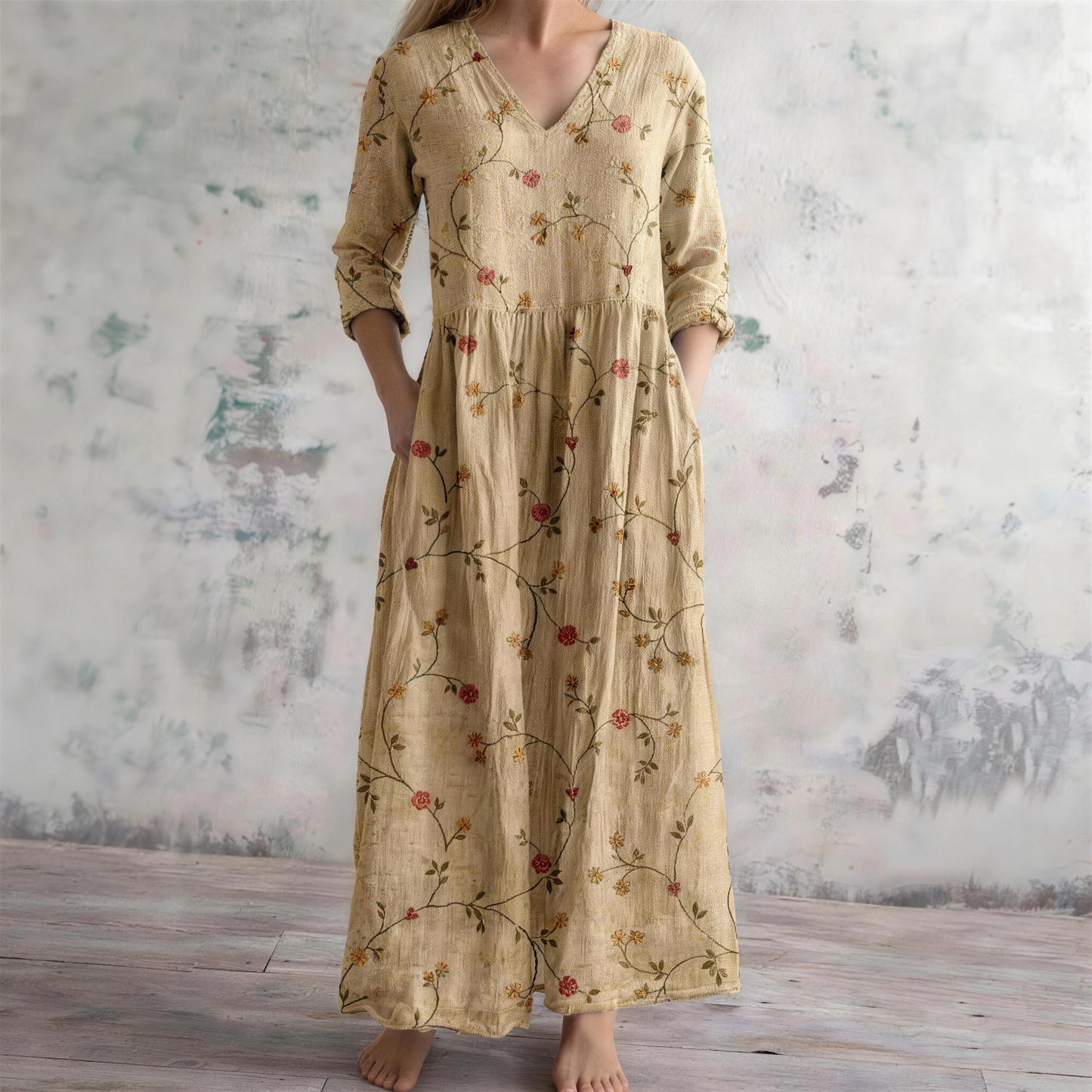 🎉 Ekskluzywna oferta dla członkiń 🔥 Letnia elegancka sukienka midi w kwiaty dla kobiet – lekka, kobieca i stylowa dla kobiet w średnim wieku