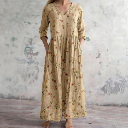 🎉 Ekskluzywna oferta dla członkiń 🔥 Letnia elegancka sukienka midi w kwiaty dla kobiet – lekka, kobieca i stylowa dla kobiet w średnim wieku