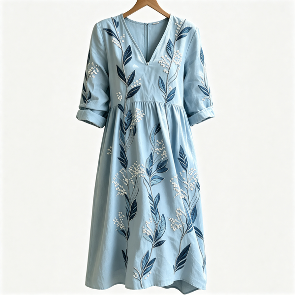 🎉 Ekskluzywna oferta dla członków ✨ Luksusowa letnia sukienka maxi z haftem perłowym dla kobiet w średnim wieku – elegancja i wygoda na każdą okazję