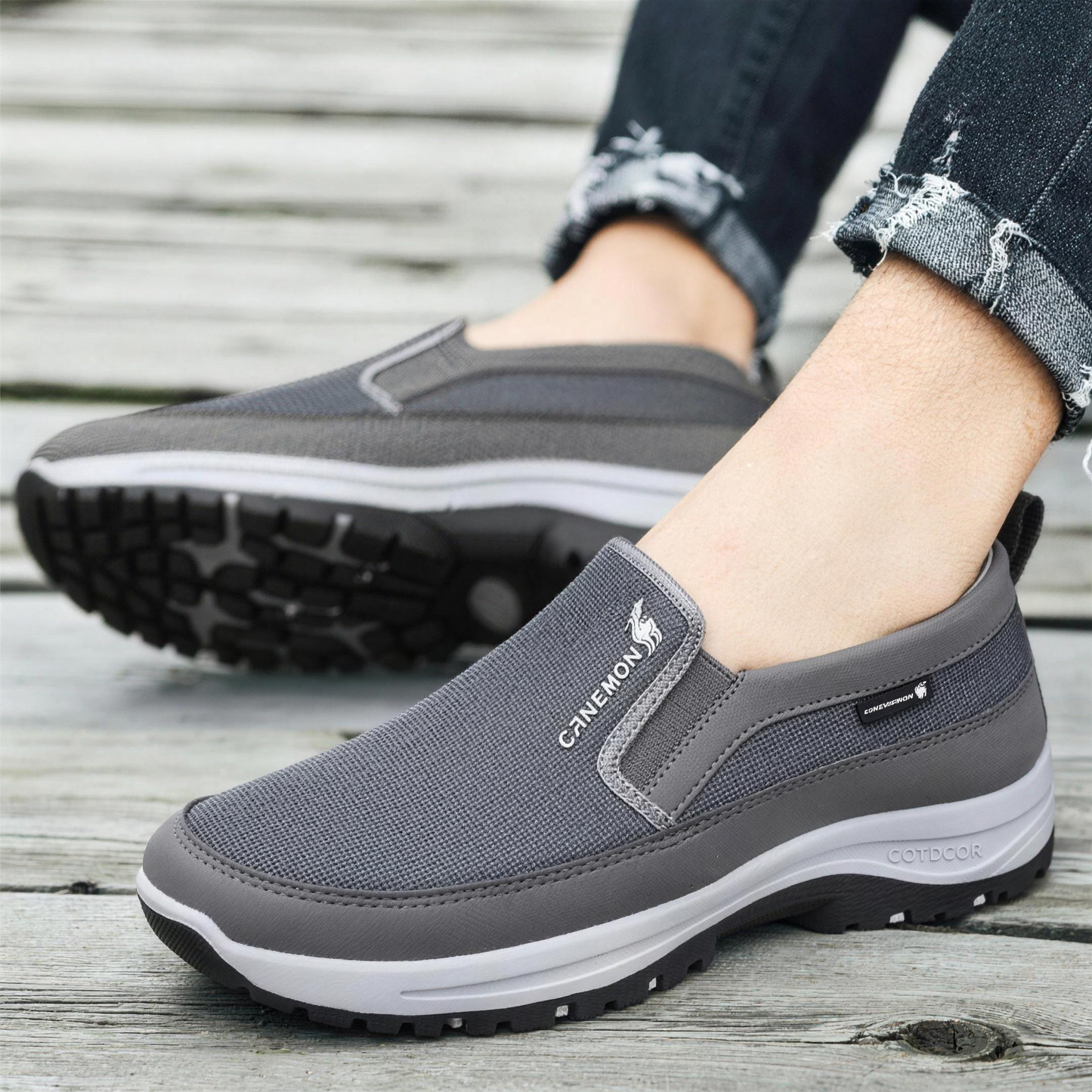 🔥 Męskie komfortowe buty wsuwane – lekkie i przewiewne obuwie sportowe z siateczkową cholewką do codziennego chodzenia