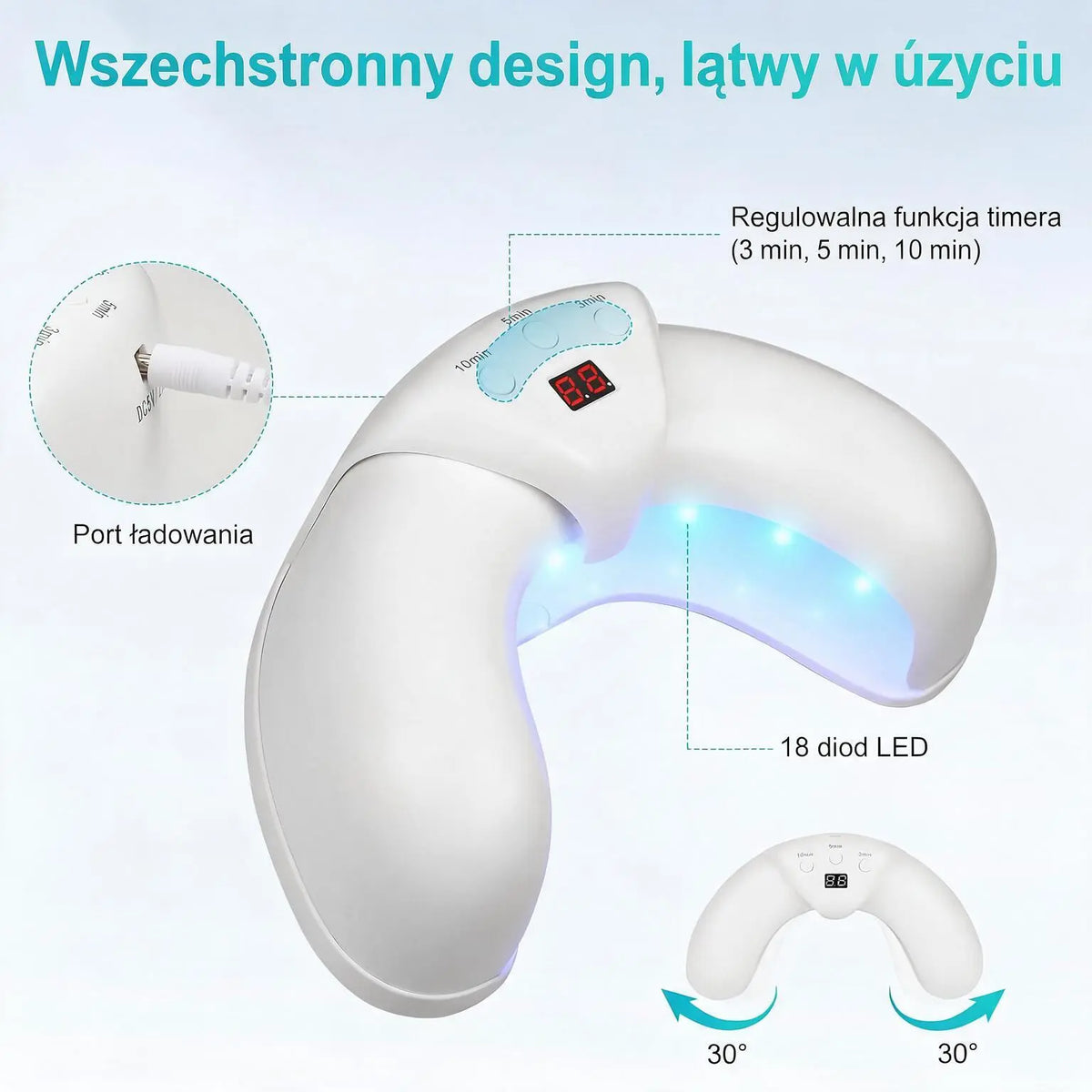Potrójna Lampa do Pielęgnacji Paznokci – 7 Minut Dziennie dla Czystszego i Zdrowszego Wyglądu Paznokci