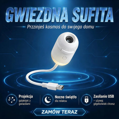 ✨Magiczna Gwiaździsta Noc na Wyciągnięcie Ręki – Popularna Lampka Projektorowa do Sypialni i Samochodu