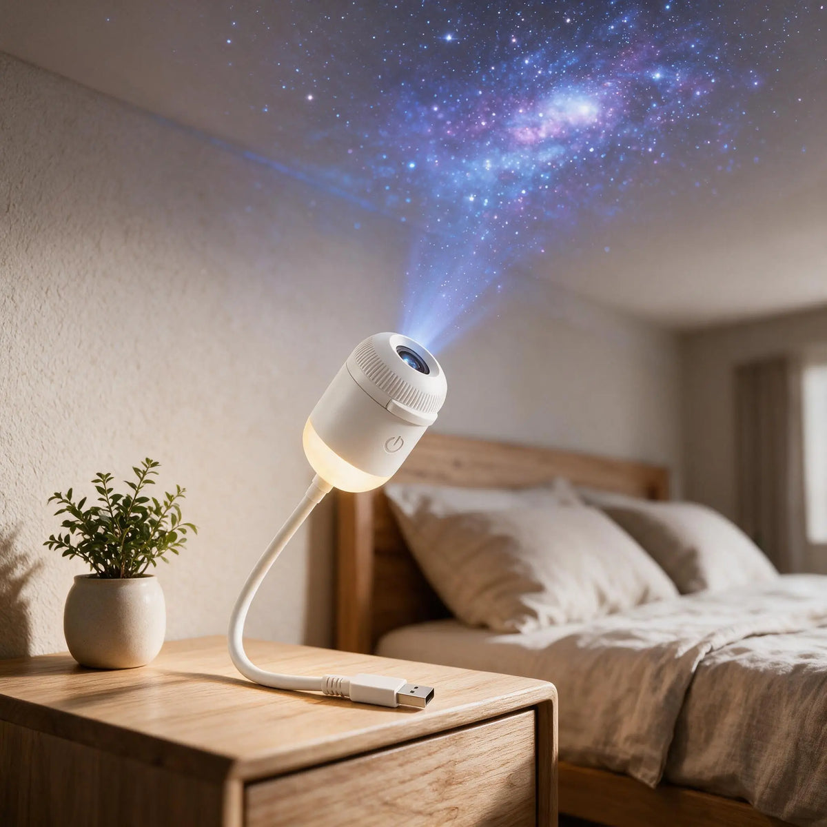 ✨Magiczna Gwiaździsta Noc na Wyciągnięcie Ręki – Popularna Lampka Projektorowa do Sypialni i Samochodu