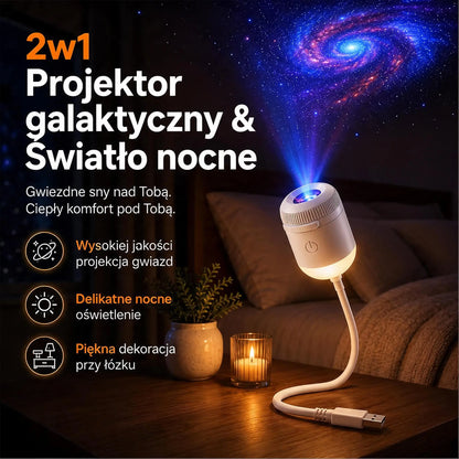 ✨Magiczna Gwiaździsta Noc na Wyciągnięcie Ręki – Popularna Lampka Projektorowa do Sypialni i Samochodu