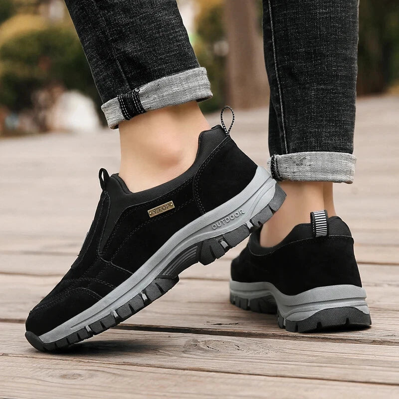 Outdoorowe buty ortopedyczne poprawiające równowagę oraz wspierające zdrowie kręgosłupa i stawów seniorów, odpowiednie dla kobiet i mężczyzn
