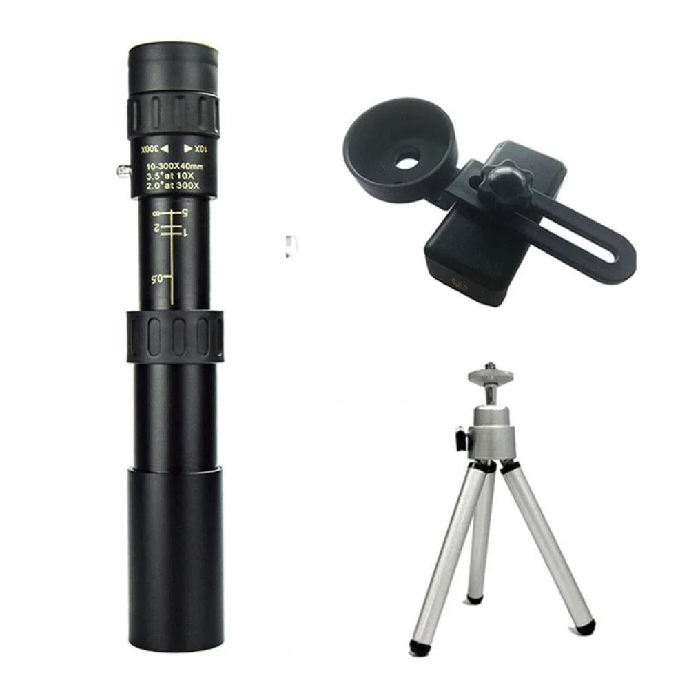 [🎉Ekskluzywna oferta dla członków]Przenośny teleskop HD obsługiwany jedną ręką, z zoomem 10–300×, to idealny wybór dla miłośników przyrody i obserwatorów nocnego nieba do odkrywania świata!