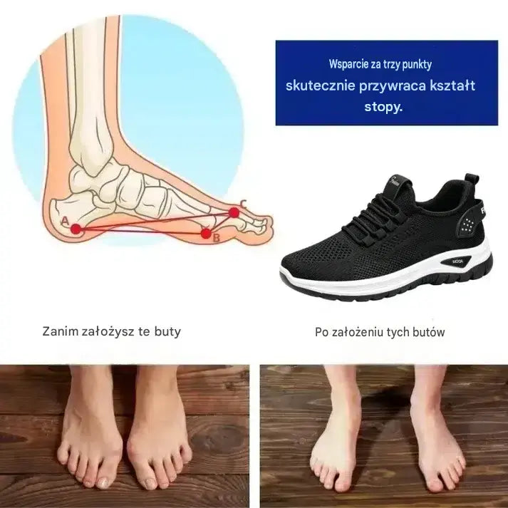 Ergonomicznie zaprojektowane buty ortopedyczne z amortyzacją wstrząsów – komfortowe spacery i wędrówki bez bólu przez 24 godziny!