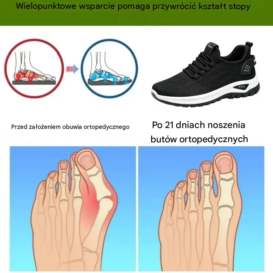 Ergonomicznie zaprojektowane buty ortopedyczne z amortyzacją wstrząsów – komfortowe spacery i wędrówki bez bólu przez 24 godziny!